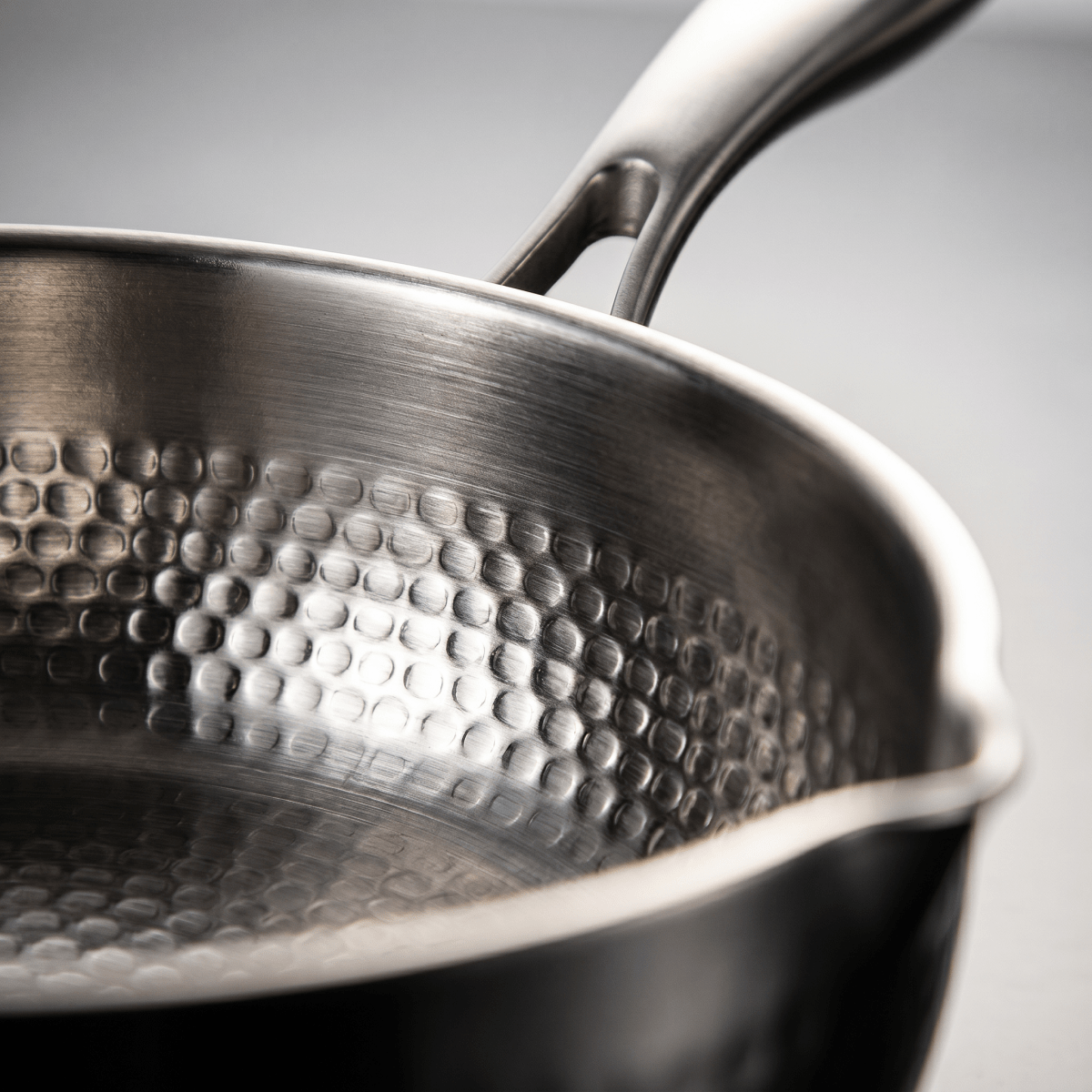 Forged Hammered Deep Sauté Pan interioe view