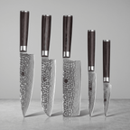 Fenn 5-piece Damascus-pattern kitchen knife set