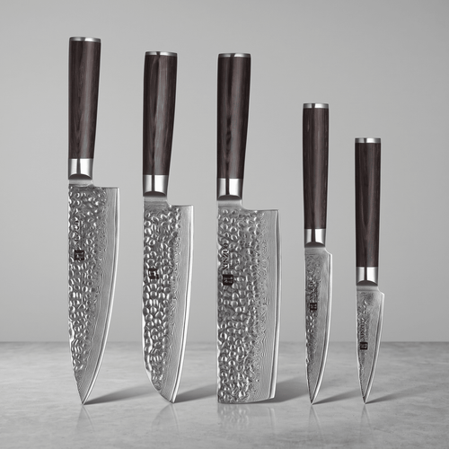 Fenn 5-piece Damascus-pattern kitchen knife set