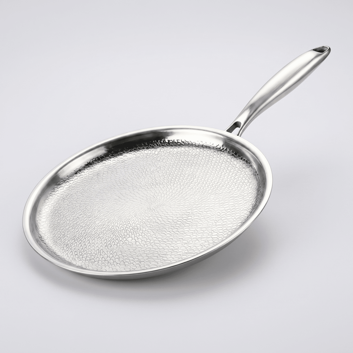 Fenn Forged Hammered Crêpe Pan, studio view