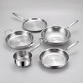 Fenn hammered forged pan collection — frying, stir-fry, dual-handle, high-wall, and griddle pans