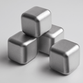 Detail view of Fenn reusable metal ice cubes
