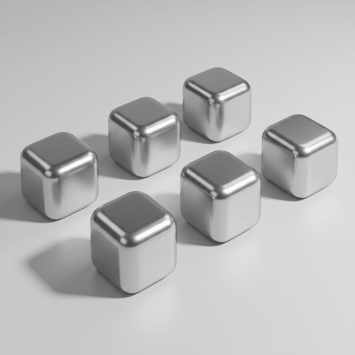 Fenn reusable metal ice cubes, set view