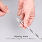 Fenn stainless steel reusable straw with cleaning brush