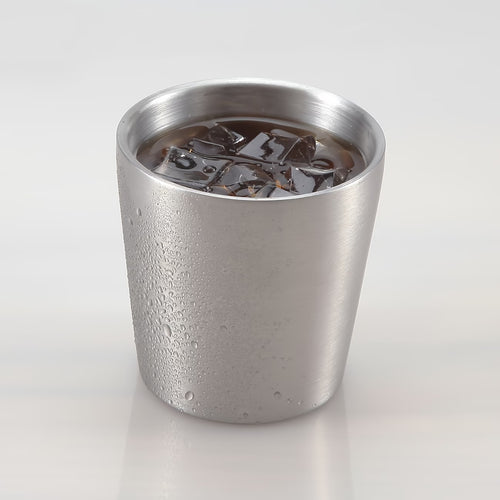 Fenn stainless steel cup filled with an iced drink