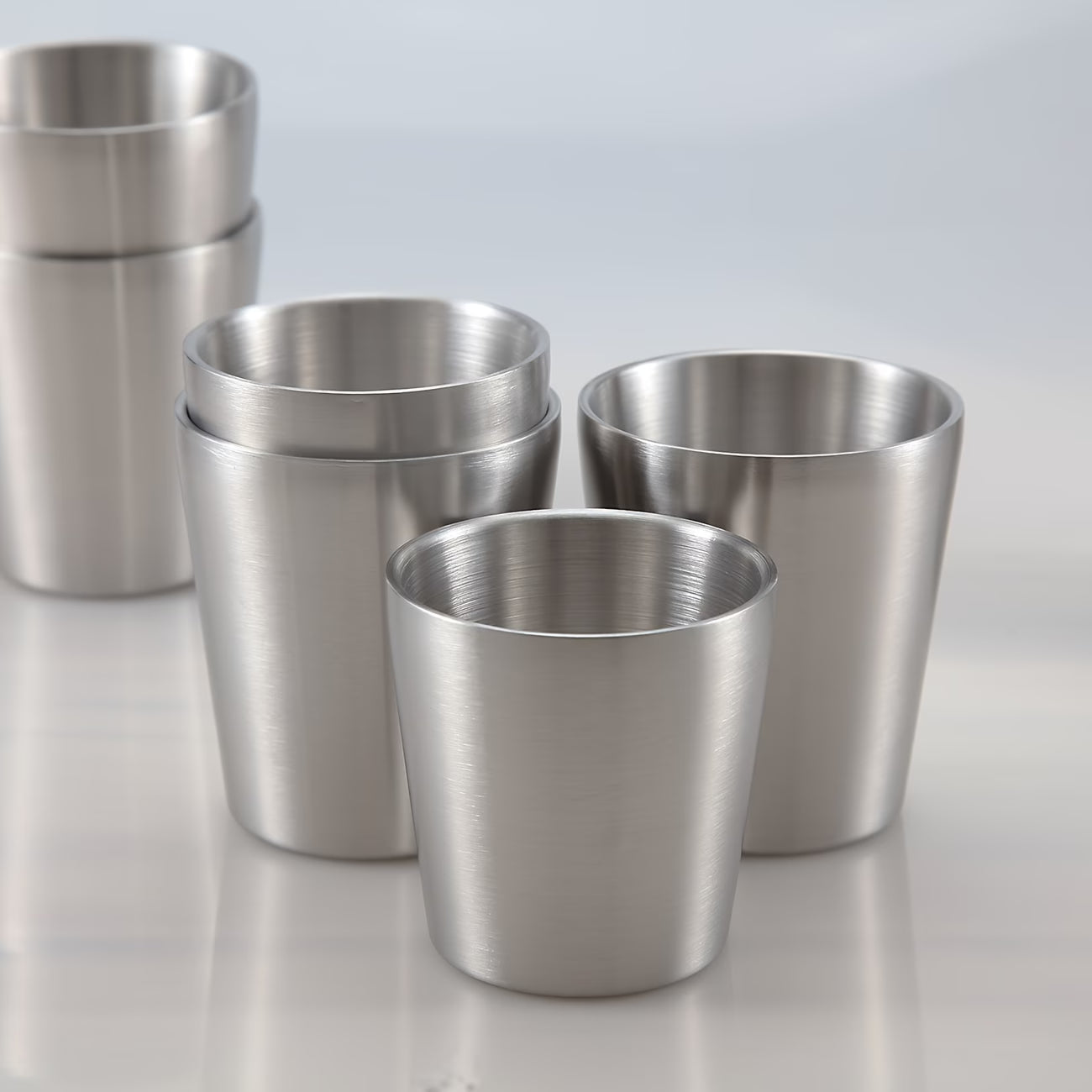 Fenn stainless steel cups stacked, set of 4