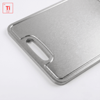 Detail view of Fenn titanium cutting board surface